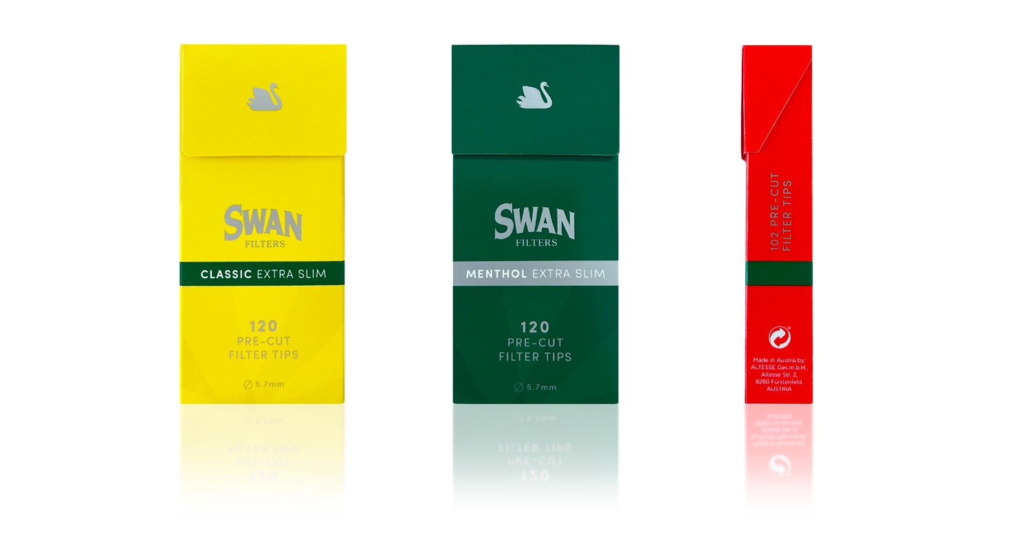TOBACCO PRODUCTS SWAN Filters packaging